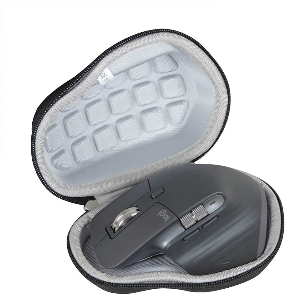 Harde draagtas voor Logitech MX Master 3 Advanced draadloze muis (versie 2.0 compacter) (zwart), zwart, modern, zwart., Modern