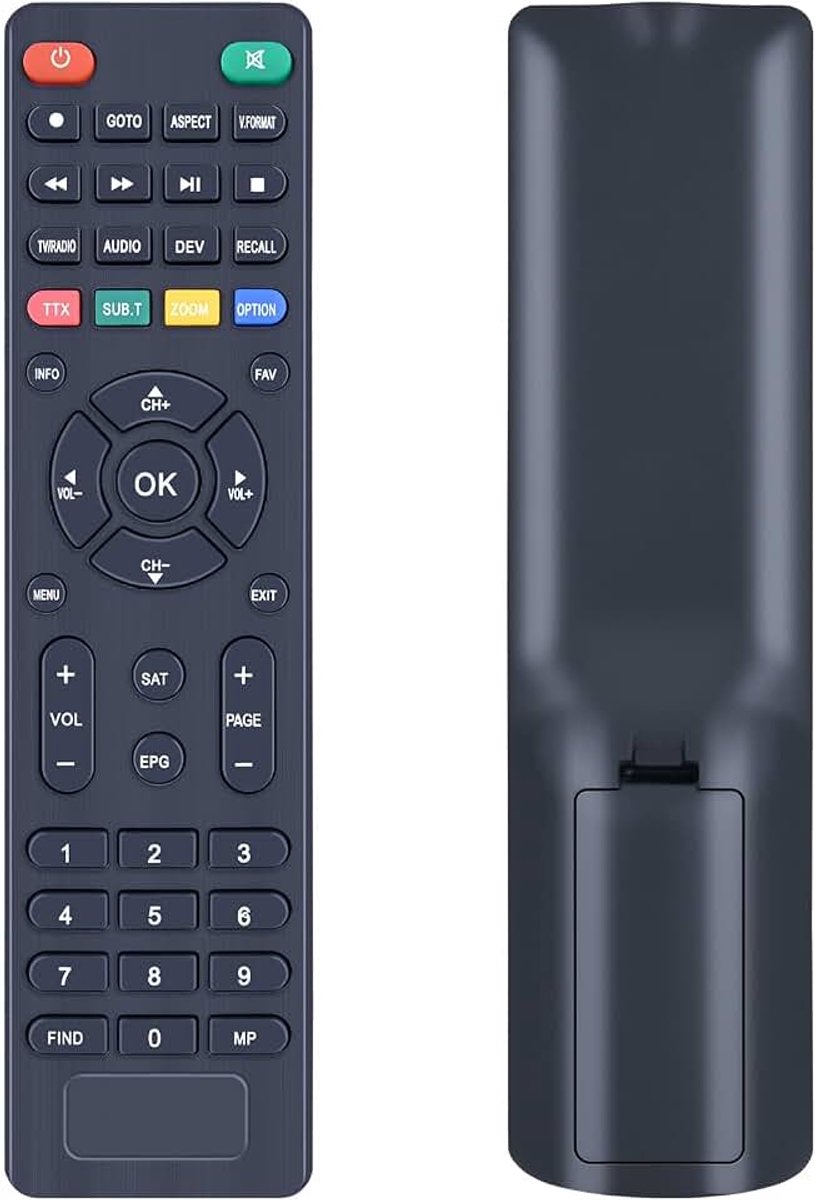 Vervangende afstandsbediening, compatibel met SCHWAIGER DSR585HD satellietontvanger, voor Golden Interstar HD FTA+, FTA-S, FTA S2