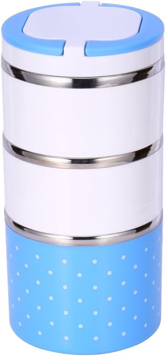 Geïsoleerde lunchbox - Voedselcontainer - Maaltijden meenemen - Lekvrij ontwerp - 1200 ml - Blauw