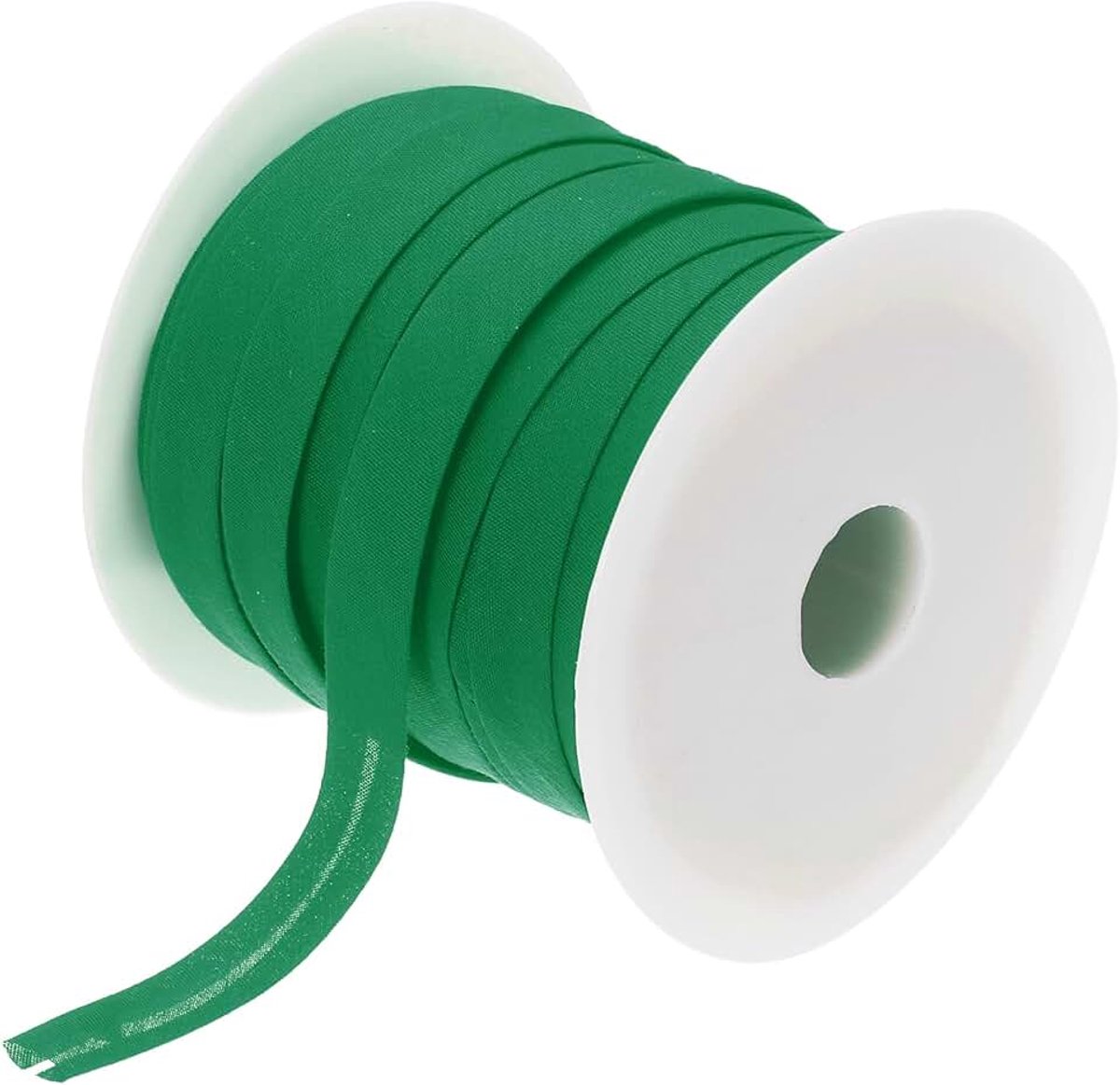 1/2 inch enkele plooiband, biasband, continue biasband van polyester, voor naaien, quilten, zomen, binden, knutselen (cyaan 50 ird)