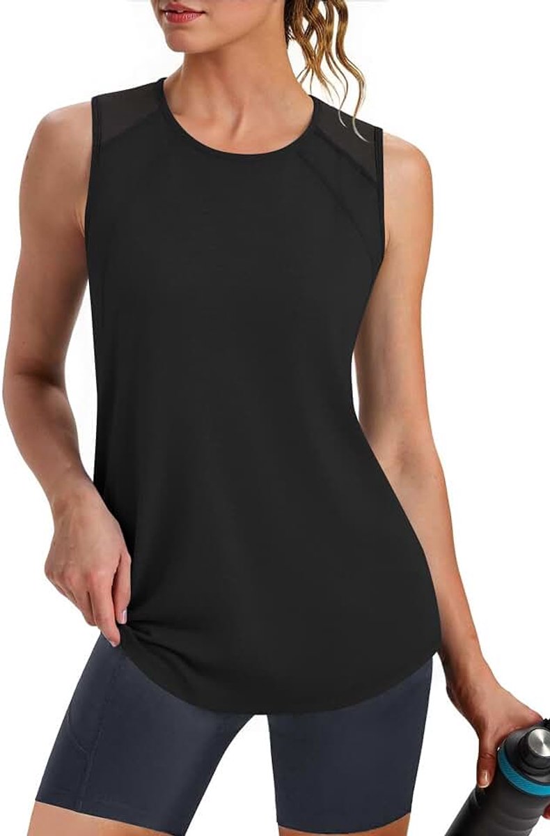 Mouwloze tanktop voor dames, licht en ademend, geschikt voor yoga, sportschool, hardlopen en andere sporten
