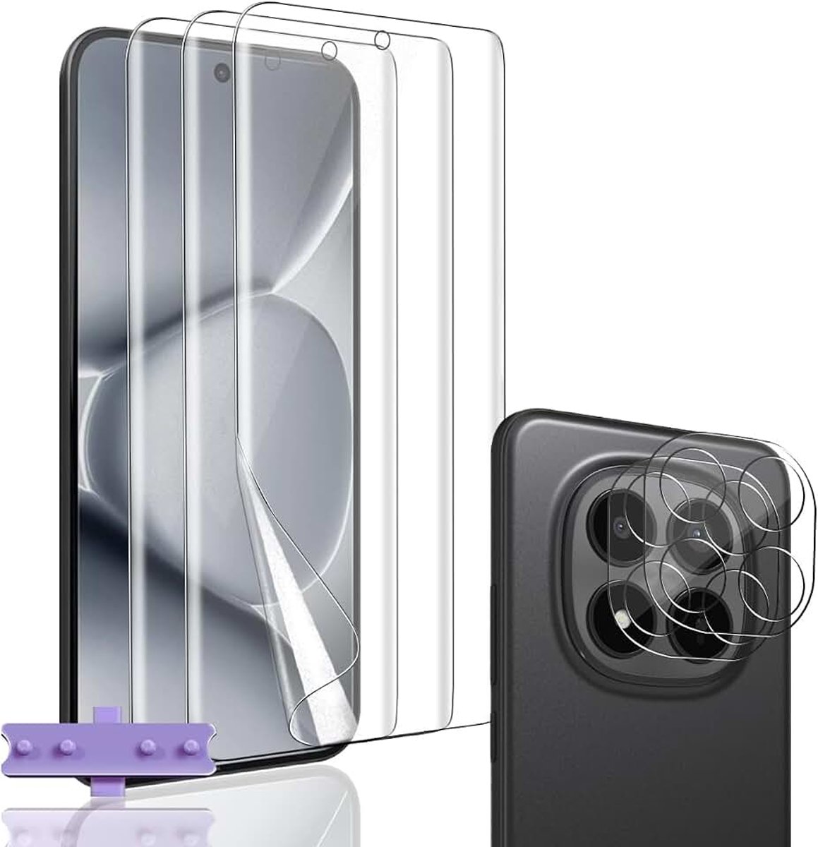 3 + 2 stuks beschermfolie voor Xiaomi Redmi Note 15 Pro Plus 5G, 3 stuks en 2 stuks, pantserglas voor camera's, zachte TPU-displaybeschermfolie, HD, anti-kras, anti-luchtbellen