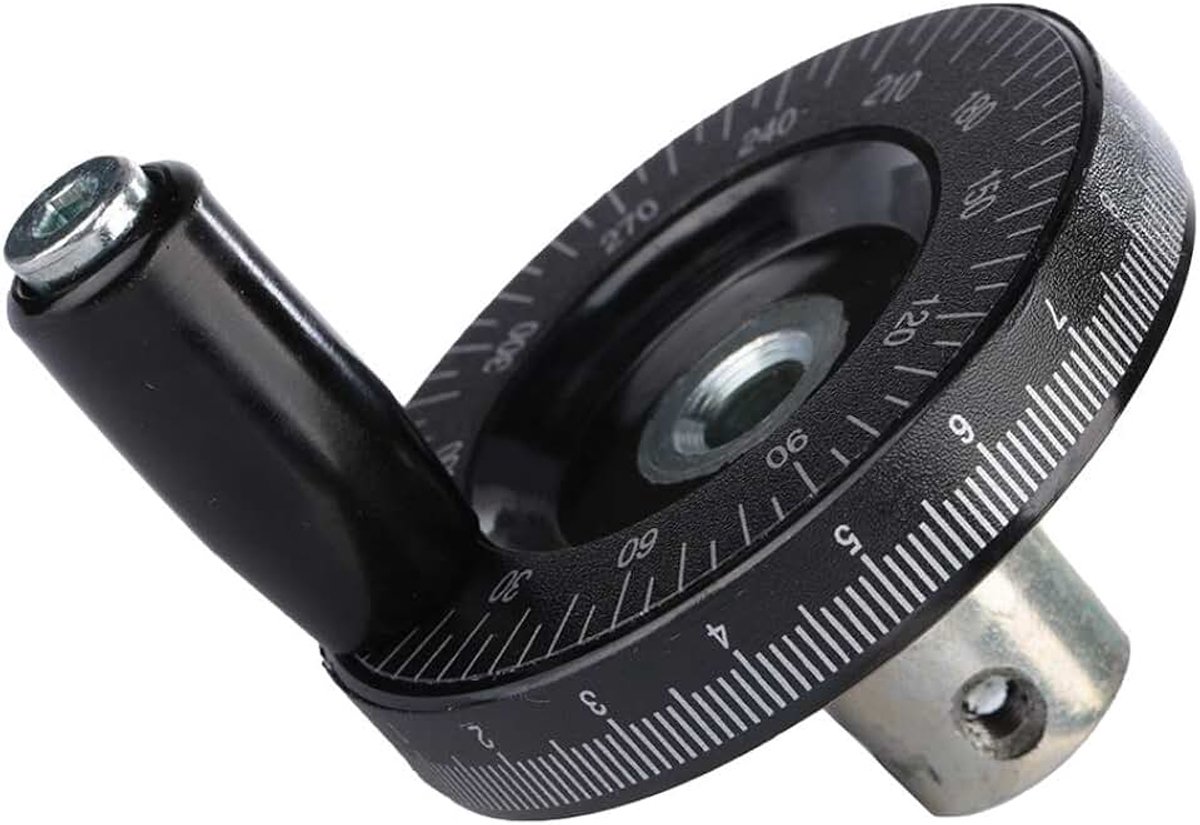 Freeshandwiel, 8 mm x 63 mm, industriële handgreep voor gereedschapsmachines, draaimachine, freesmachine, slijpmachine, zwart, 1 stuk