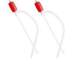 2-delige set handpomp met zuigslangen – Benzinepomp, brandstofpomp, afzuigpomp, sifonpomp, overvulpomp voor benzine, gas, olie, brandstof, diesel, water, alcohol – duurzaam & draagbaar