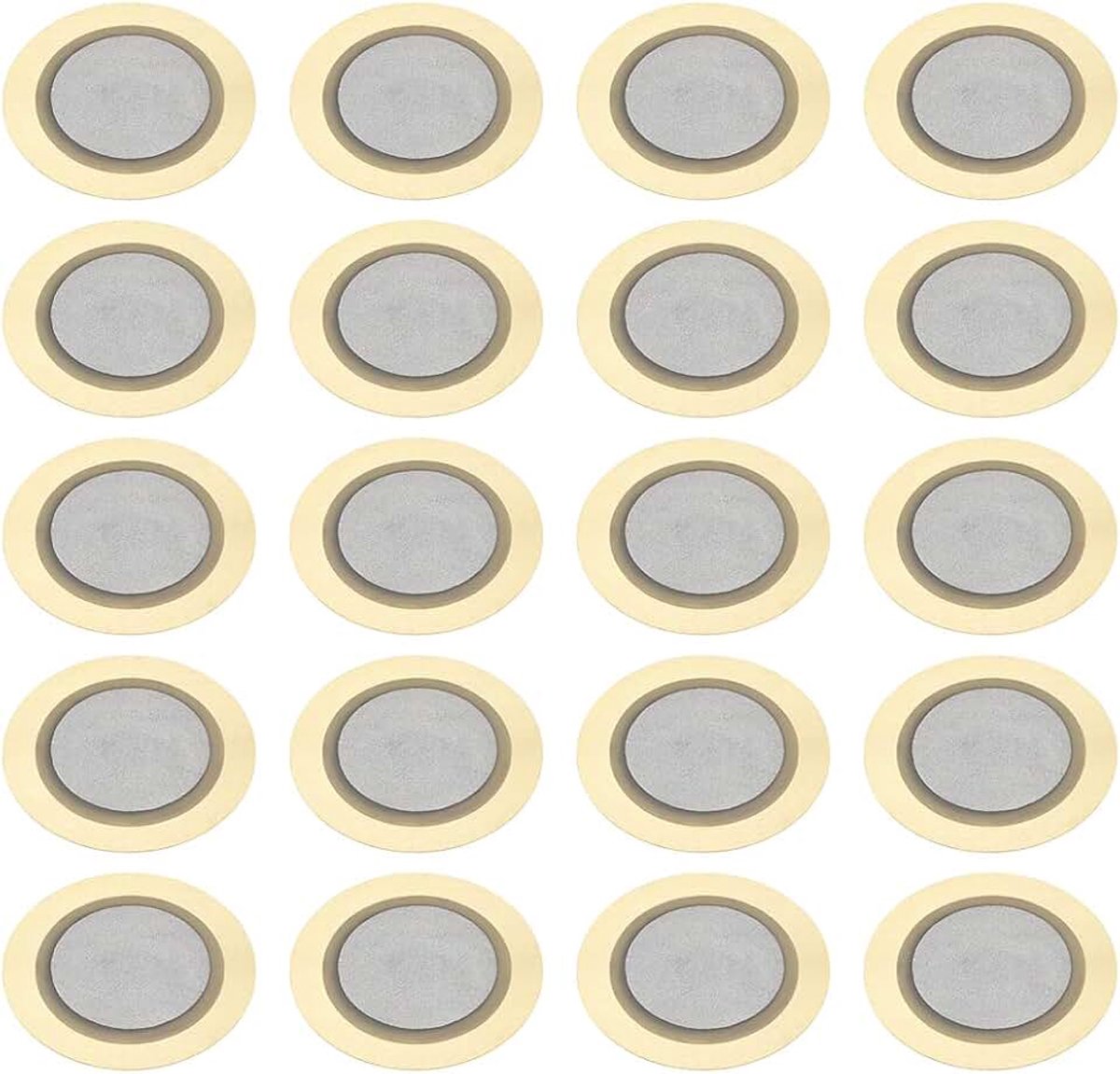 Sourcing map 20 stuks Piëzo-schijven 20 mm Akoestische Sensor Microfoon Trigger Buzzer CBG Gitaar