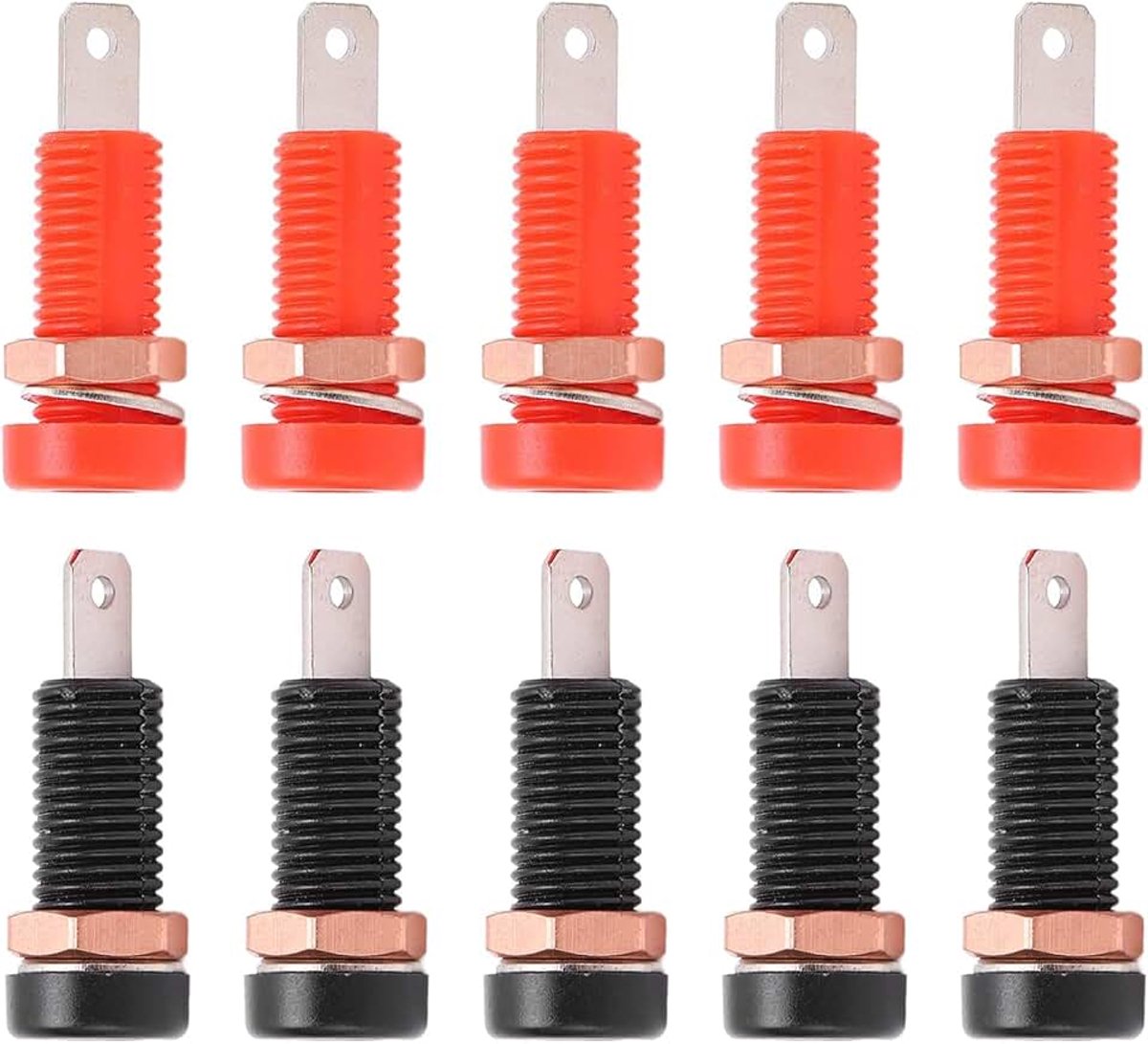10 Stks 4mm Banaanstekkers Vrouwelijke Banaan Socket Extended Binden Post Panel Terminal Banaan Jack Connector 24A