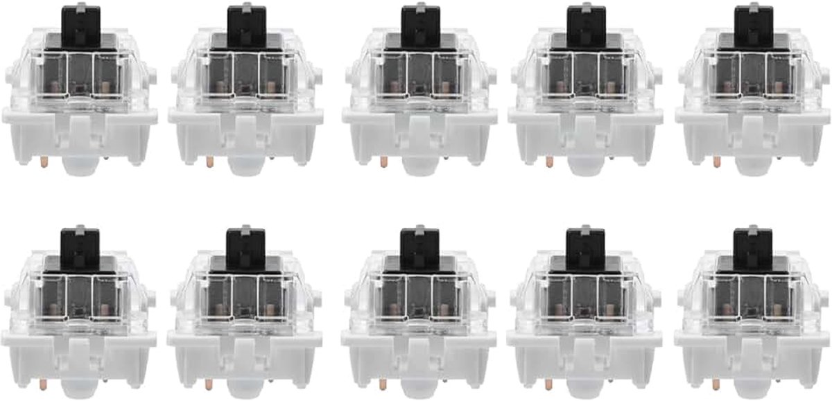 10 PC's Mechanische toetsenbordschakelaars Gaming Toetsenbord Op plaat gemonteerde zwarte schakelaar Vervanging voor Cherry MX