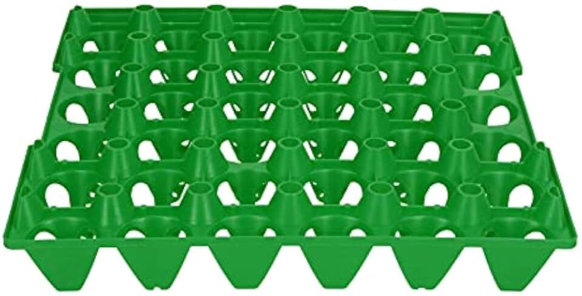 5PCS Plastic Eierflats, Stapelbare Eierkratten voor Veilige Opslag en Transport van Eieren, Duurzaam en Hoge Capaciteit voor Thuis en op de Boerderij (GREEN)