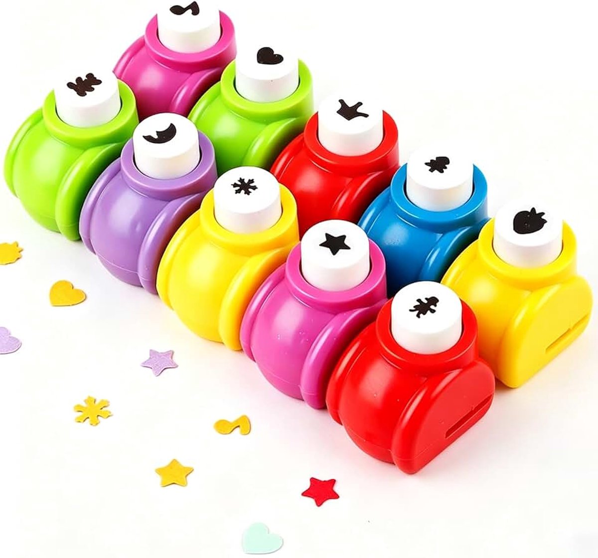 10 stuks stans voor papier, mini-stans voor papier, decoratief, reliëfapparaat voor kaarten, uitnodigingen en doe-het-zelf scrapbooking