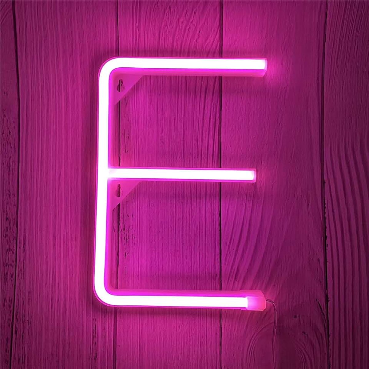 Led neon letterverlichting, roze neonbord, verlichting, letters, neonbord, batterij/USB-verlichte letters, neon nachtlampje, decoratie voor kinderkamer, bruiloft, Kerstmis, Valentijnsdag (E)