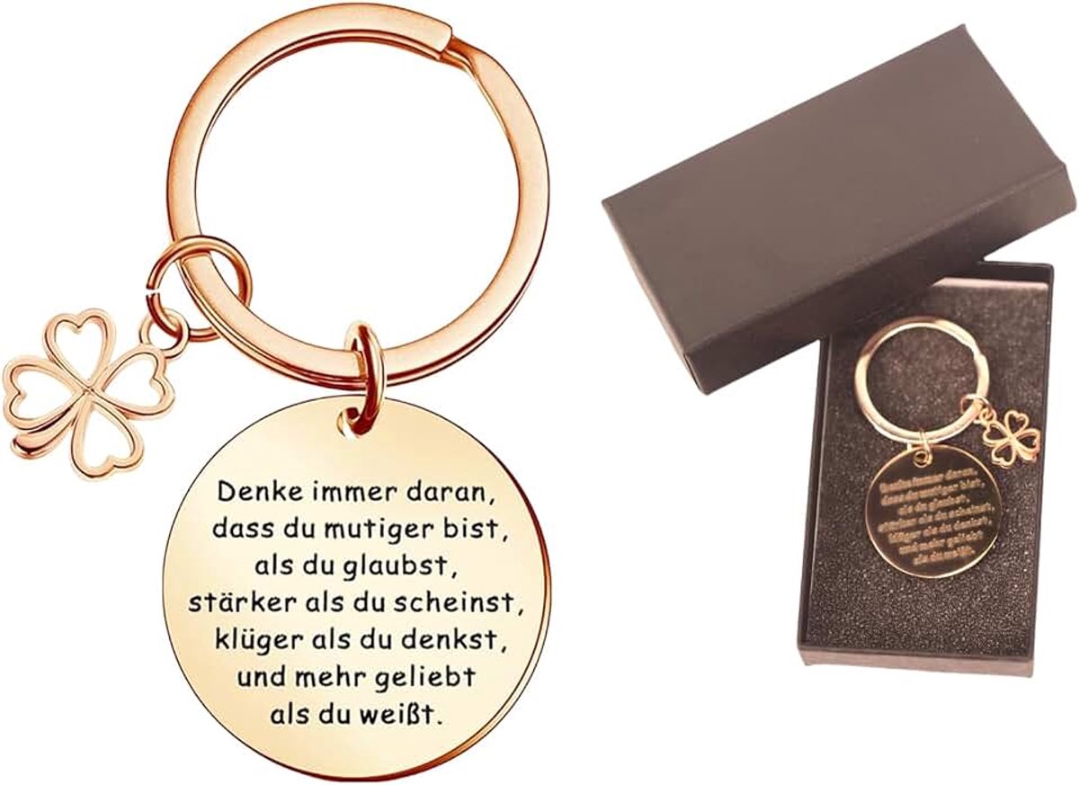 1 x geluksbrenger sleutelhanger, beste vriendin cadeau, vrouwen moedermaker sleutelhanger, cadeau voor zus, voor geluksbrenger vrouw.