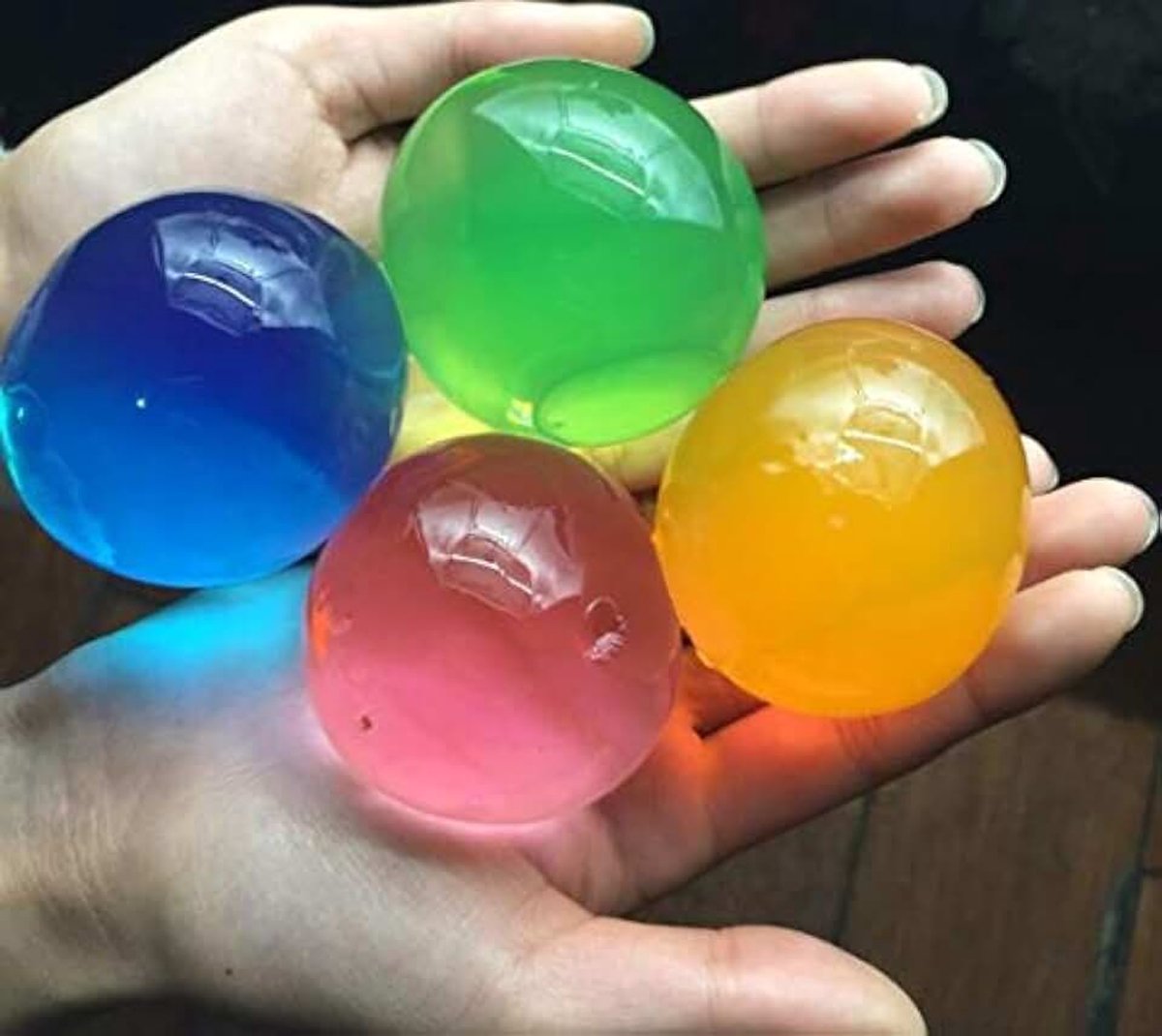 Pakket van 40-50 grote hydrogelballen, ideaal voor decoraties van bruiloften, Kerstmis, tuin, keuken, woonkamer, vazen, 50 g, meerkleurig