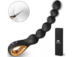 DOWO® - Prostaat Vibrator - Anale kralen - Vibrerende Anaal Stimulator - Anal Beads - Butt Plug- Clitoris Stimulator - Sex Toys voor Koppels - Seksspeeltjes - 10 Standen - Zwart