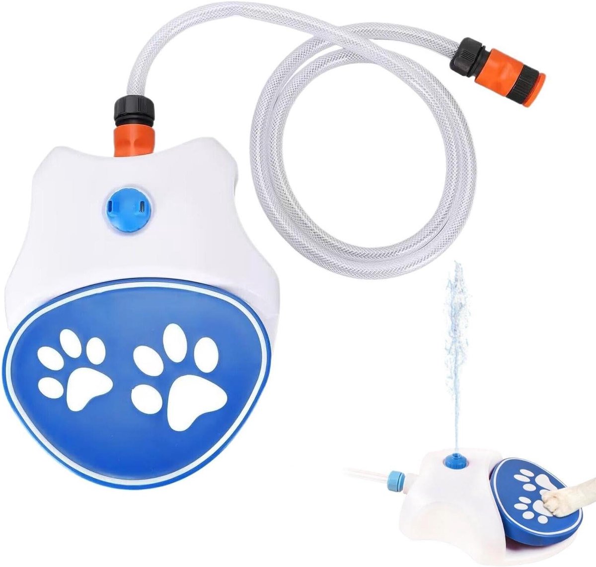 Hondenfontein Poot Geactiveerd - Hondensproeier Waterspeelgoed - Buiten Spelen - Handsfree Water Dispenser - 162 cm Slang - Meerkleurig