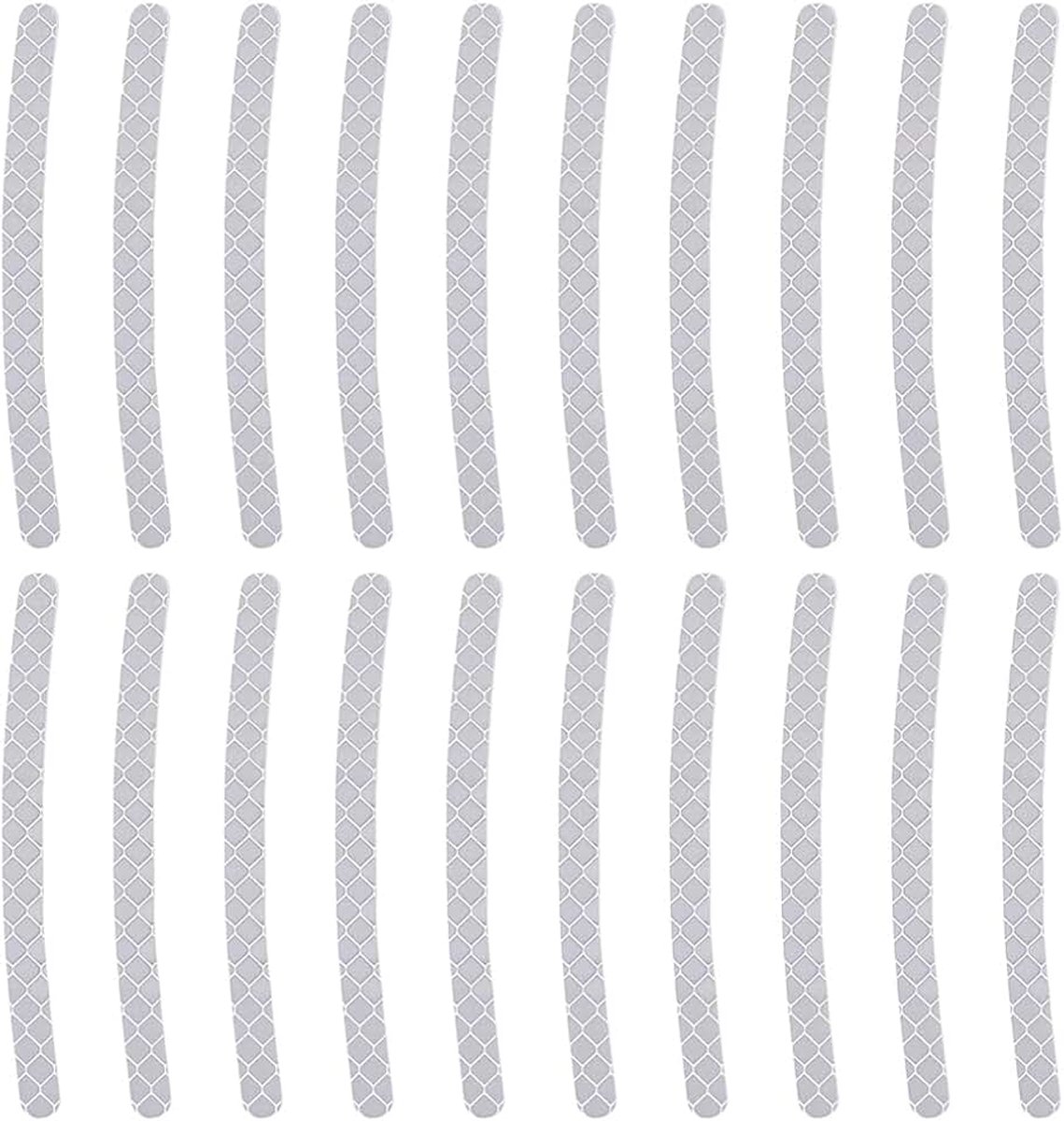 200Pcs Reflecterende Auto Wiel Decoratieve Streep Stickers Lichtgrijs Nachtveiligheid Waarschuwing Tape Sticker Velg Decals Universele Automotive Exterieur Accessoires voor Motocycle