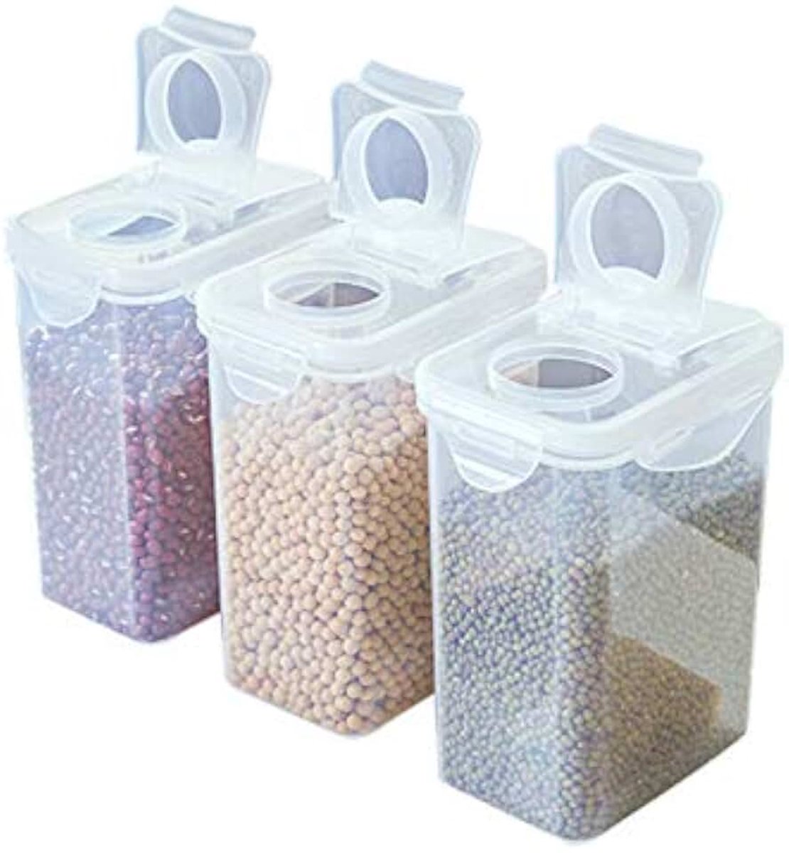 Graan opbergdoos opslag tank voedsel opbergdoos rechthoekige koelkast vers-keeping doos flap plastic afdichting
