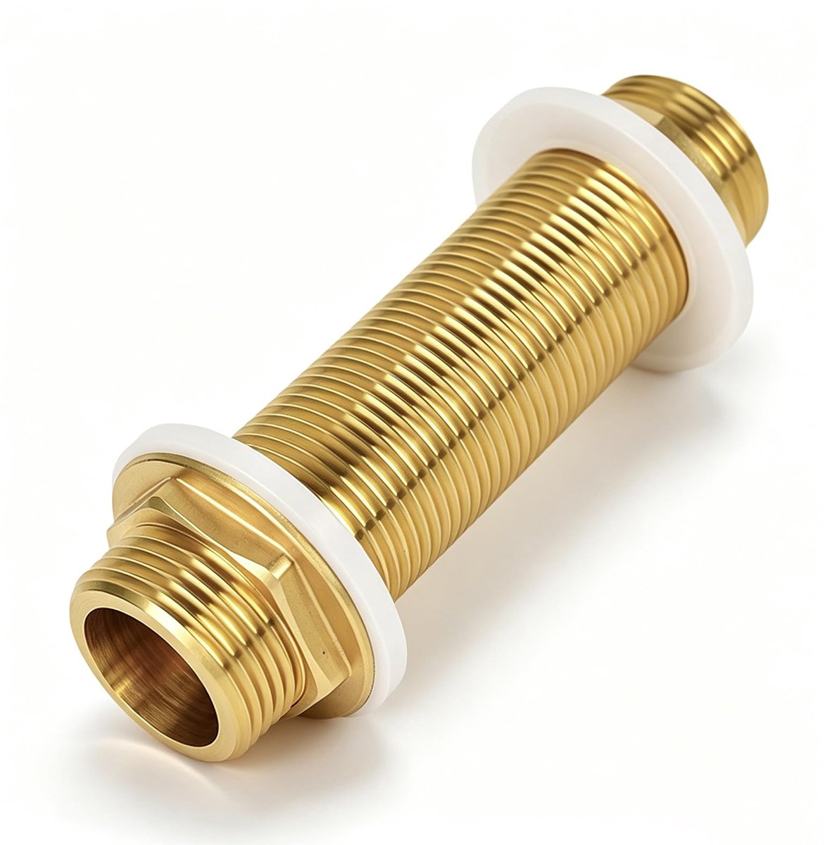 Slangverschroeving, messing tankdoorvoer G3/4 inch, slangadapter slangverschroeving met 2 siliconenafdichters voor watertanks en waterkranen voor openingen 21-26mm
