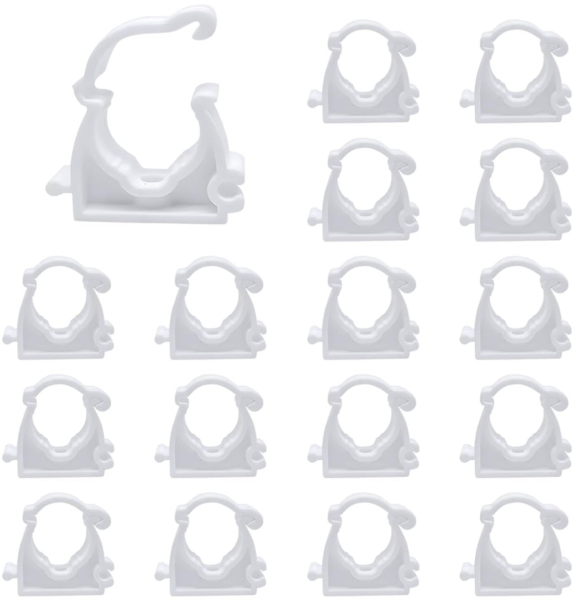 20 stuks klemklemmen, binnendiameter 25 mm, plastic bevestigingsklemmen, buisklemmen, buishouderclip voor zwembad, vijver, wasmachine en tuin