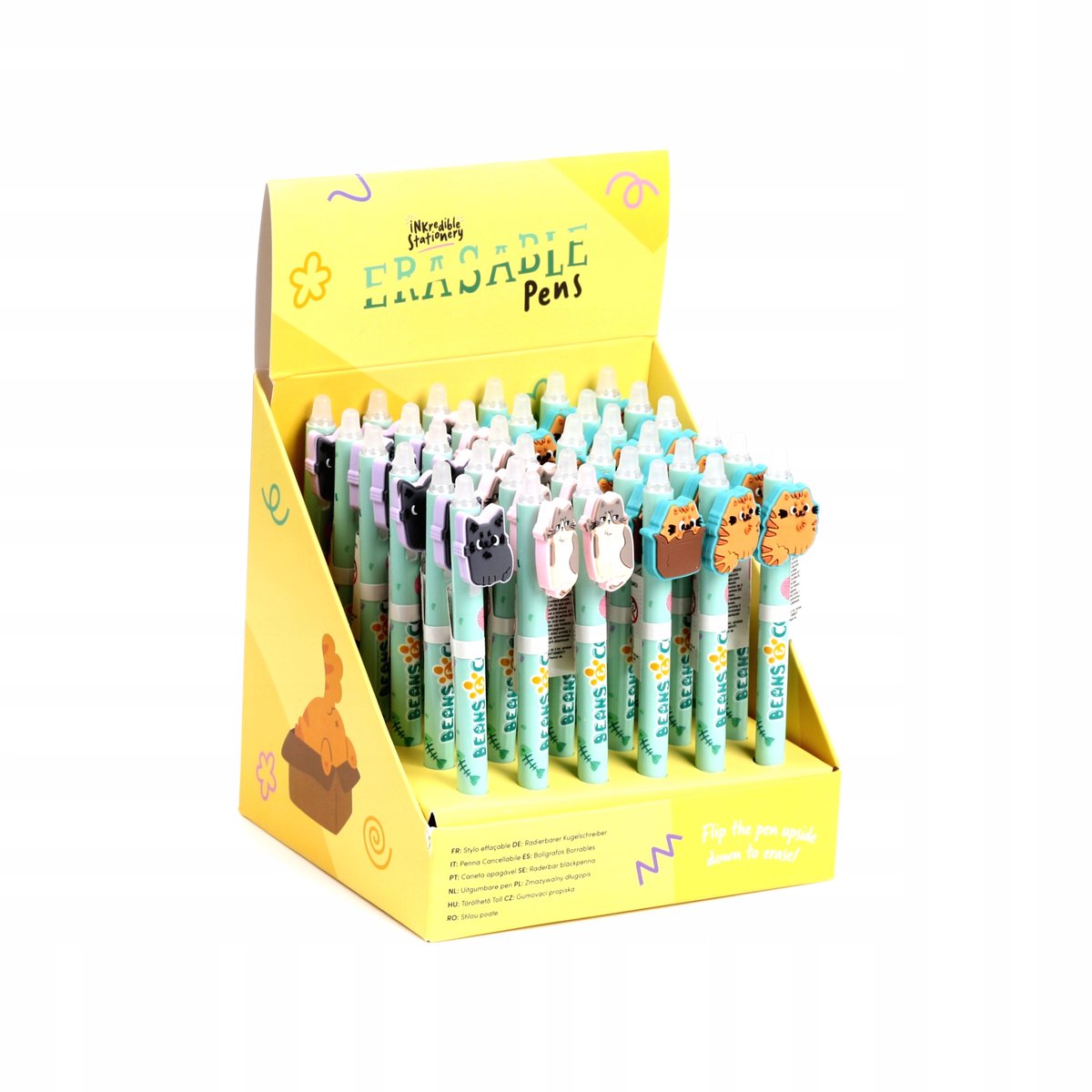 Uitwisbare Pen PVC Schoffels Bean & Co Cats Blauwe Inkt