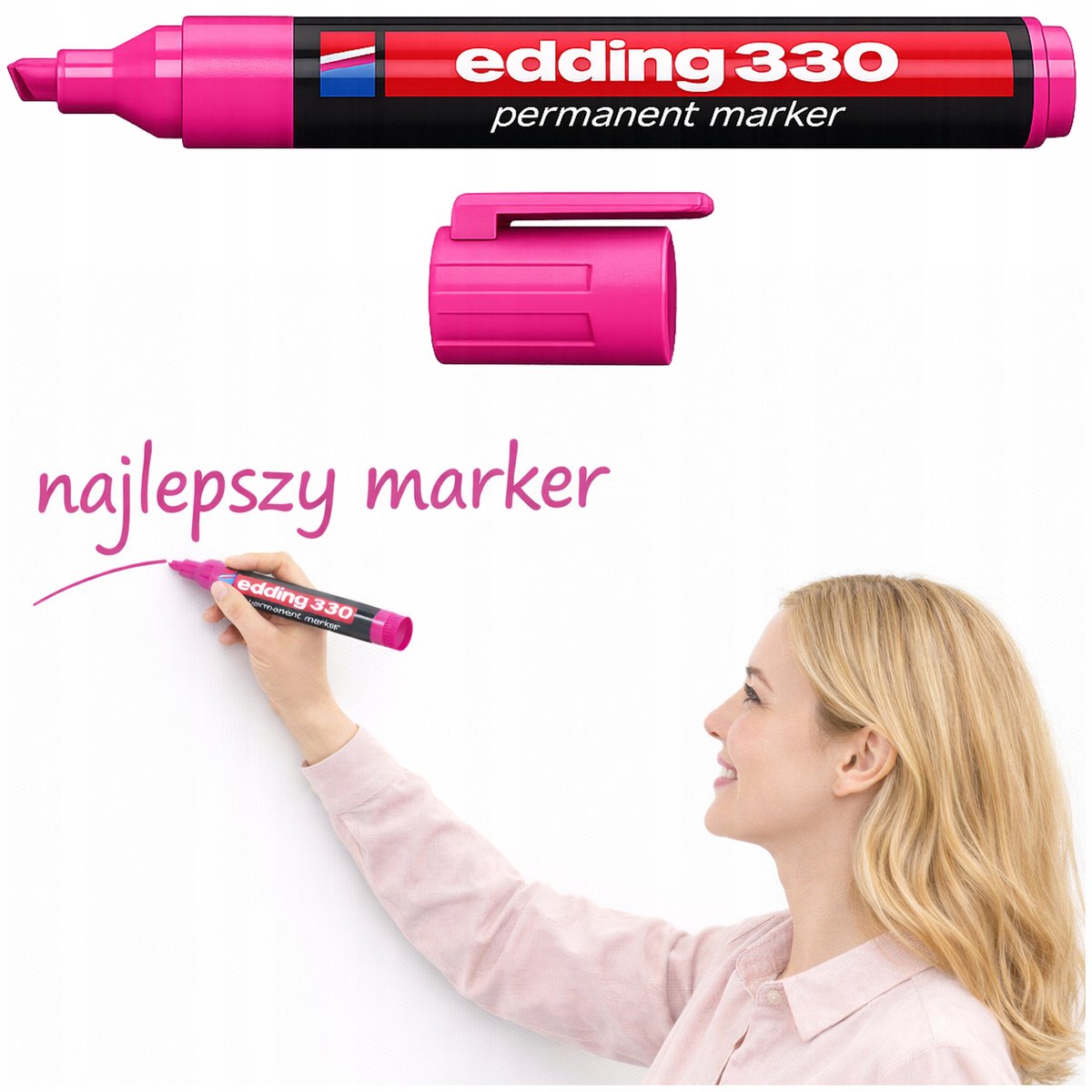 Edding Permanent Marker Roze - Punt 1-5mm - Voor Diverse Oppervlakken