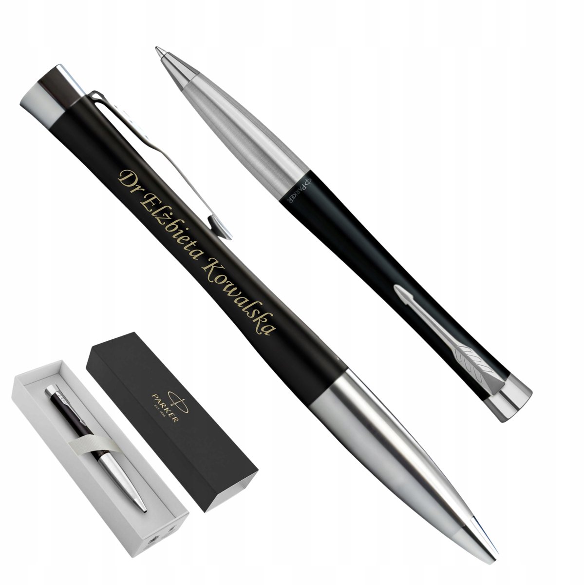 Parker Urban Zwarte Pen met Gepersonaliseerde Gravure - Ideaal cadeau
