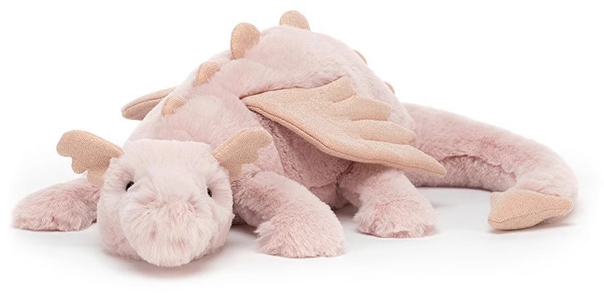 Casalora Pluche Knuffel – Draakkussen Drake Knuffel – 70 cm – Sknuffel Dino Speelgoed – Roze