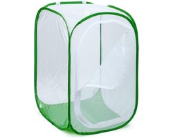 Vlinder Habitat - Insectennet - Insectenwerend net - Vlinderkooi - Vlindernet - Insecten Kweeknet - Opvouwbaar Kweeknet - Tuinaccessoires - Draagbaar - voor groenten, fruit, bloemen en zaailingen - 40*40*60 - groen