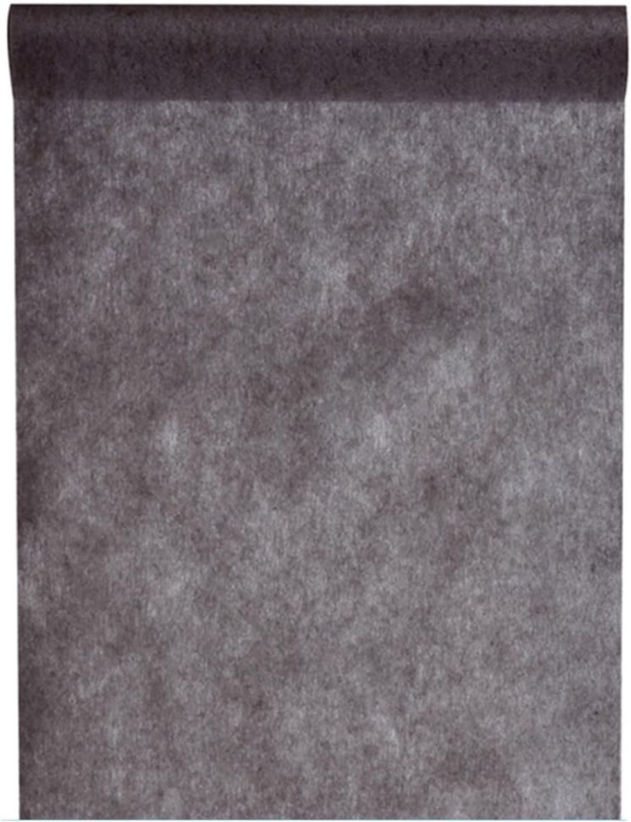Vliesstof 30 cm, 25 m lang, zwart, kunstvezel, tafelloper, decoratief vlies, feest, bruiloftsdecoratie, handwas
