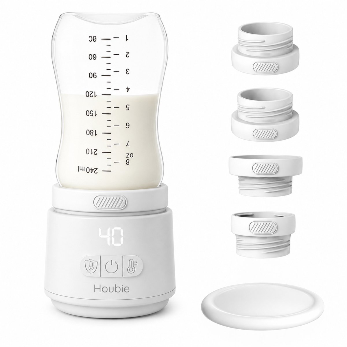 Bol.com HOUBIE® Baby PRO - Flessenwarmer Draagbaar - Baby Flessenwarmer Onderweg - Draagbare Flessenwarmer - 4 Temperatuurniveau... aanbieding