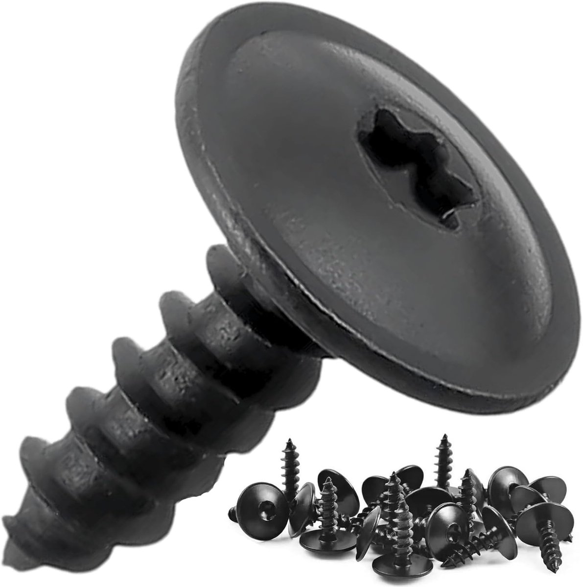 Torx zelftappende schroef M5 x 16 mm voor spatbord, wielloop, bumper, rooster N90775001 N91160401, zwart, TX25 (20 stuks)