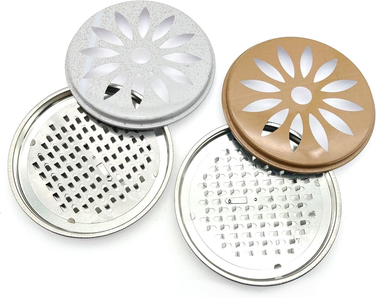 2x metalen muggenwikkelhouder, houder voor citronella wierookspiraal, muggenspiraalhouder, muggenwikkelbrander, wierookspiraalblikken met deksel