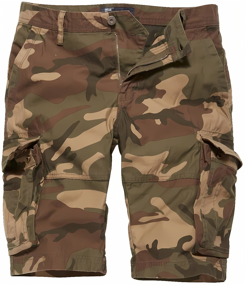 Korte broek Rowing Heren Vintage Industries /34 Woodland Camo