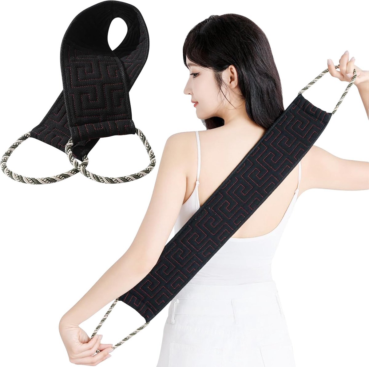 Rugrubber, rugborstel, peeling-handdoek, rugdouche, doucheborstel, doucheborstel voor lichaamscrub, peeling-bad