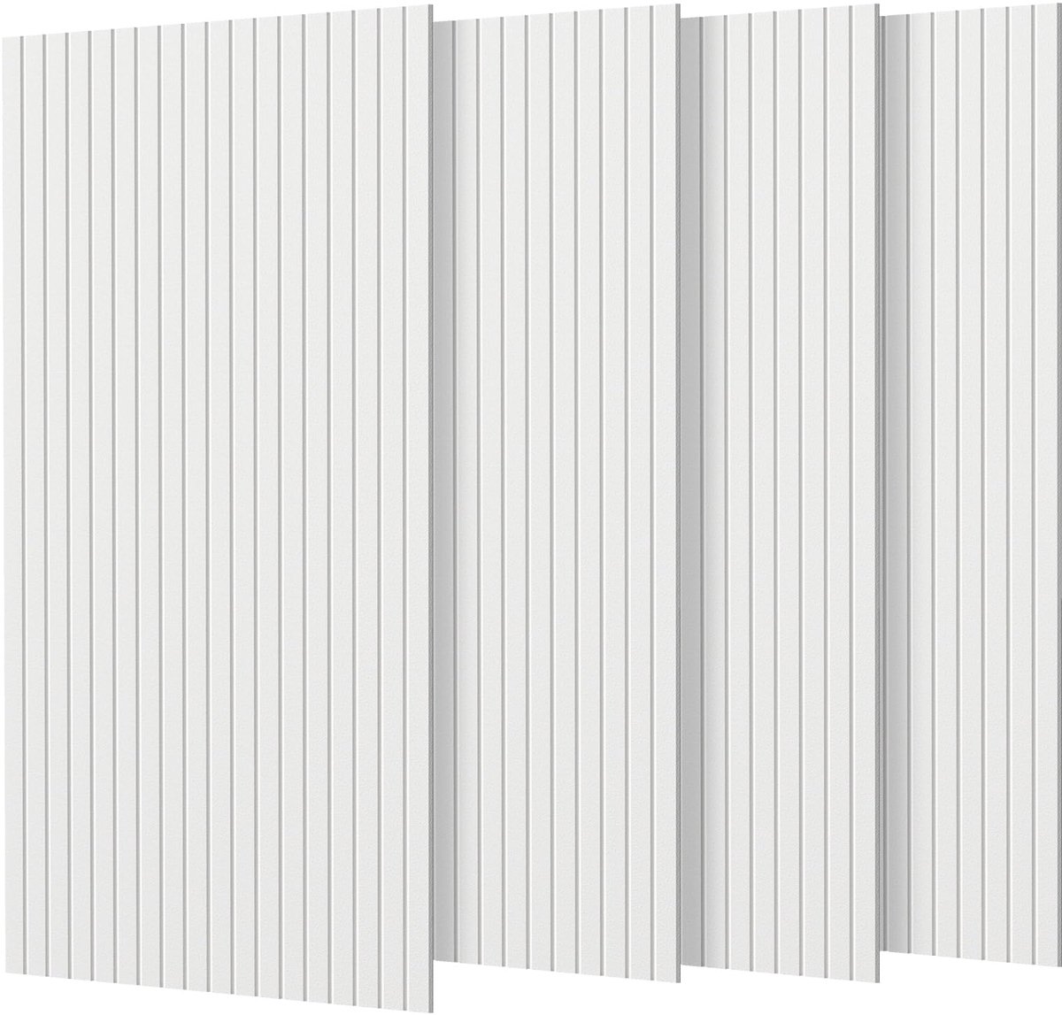 SnelShoppen - Akoestische Platen 4 Stuks 120x60x0,9cm Zelfklevend Geluiddichte Muurpanelen Wit voor Geluidsstudio en Wanddecoratie