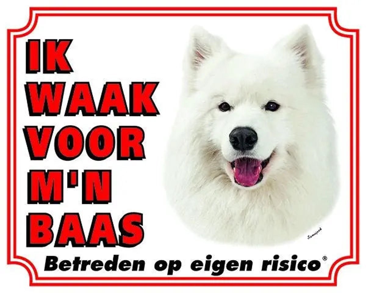 Bol.com Samojeed Waakbord - Ik waak voor mijn baas aanbieding