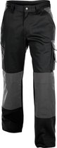 Dassy Boston Tweekleurige werkbroek met kniezakken 200426 (300 g/m2) - binnenbeenlengte Standaard (81-86 cm) - Zwart/Cementgrijs - 50