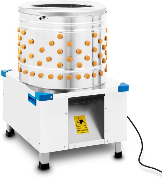 VERTES plukmachine voor pluimvee van roestvrij staal, pluimveeplukmachine met een capaciteit tot 540 kg/u en een vermogen van 1500 watt, 180 plukvingers, plukmachine voor eenden, natte plukmachine, koudwateraansluiting, uitwerpplad van Vertes — afbeelding 2
