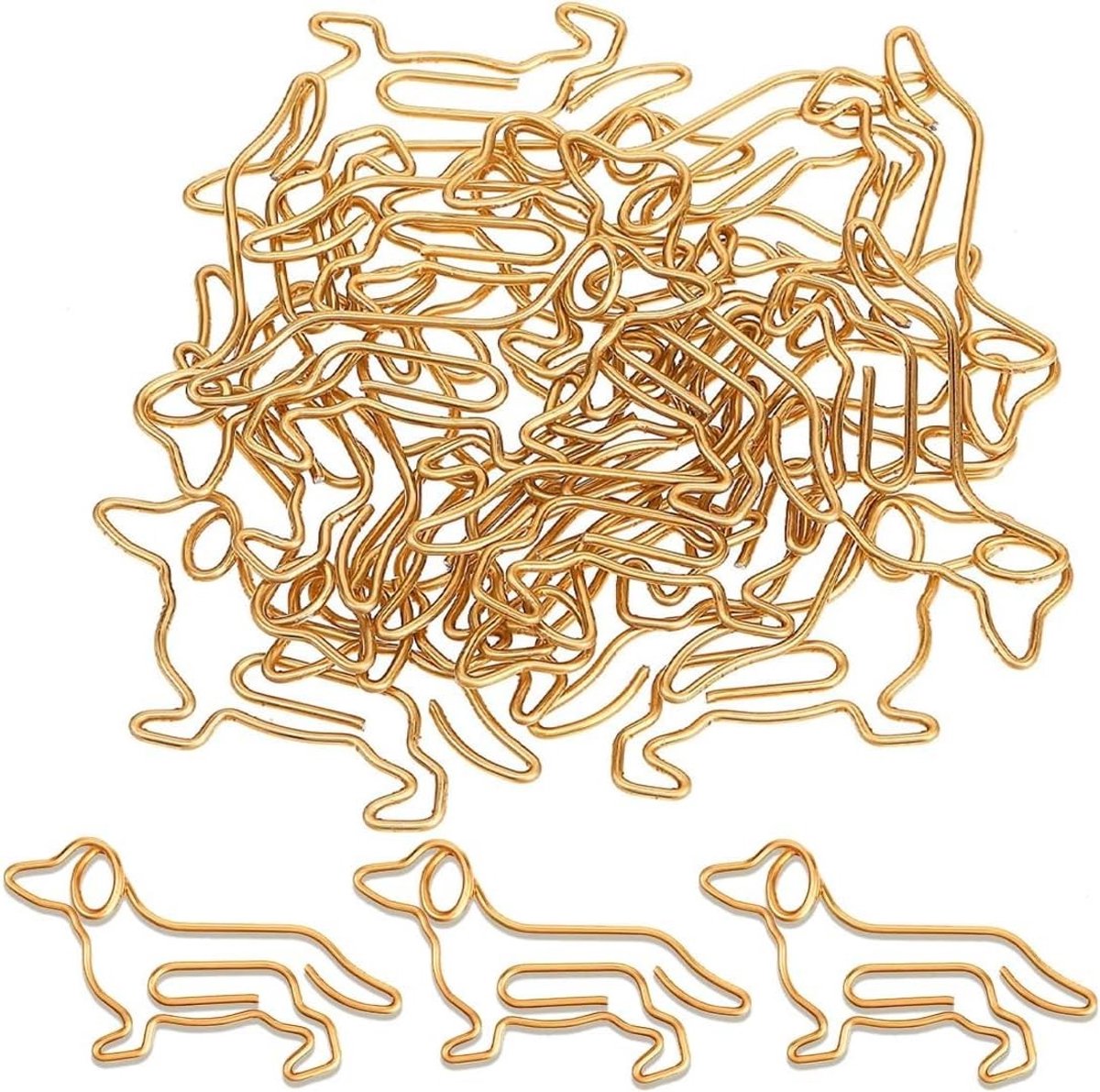 Dierlijke Vorm Metalen Paperclips en Bladwijzers - 40 Stuks Kantoor en School Benodigdheden