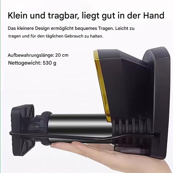 Voetpomp met Manometer - Bandenpomp Fiets Auto - Banden Oppompen - Geïntegreerde Precisie Manometer - Verstelbaar 48-66 cm - Zilver — afbeelding 5