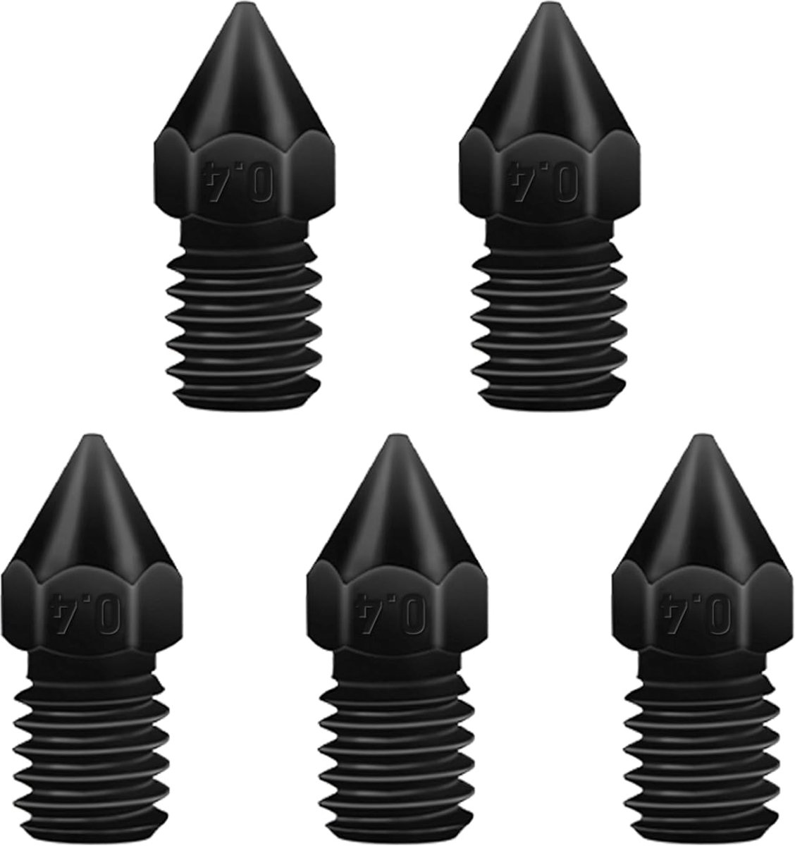 5 stuks 0,6 mm IR3 V2 gehard stalen mondstuk, gehard staal IR3 V2 extruder hotend mondstuk voor transportband 3D-printer