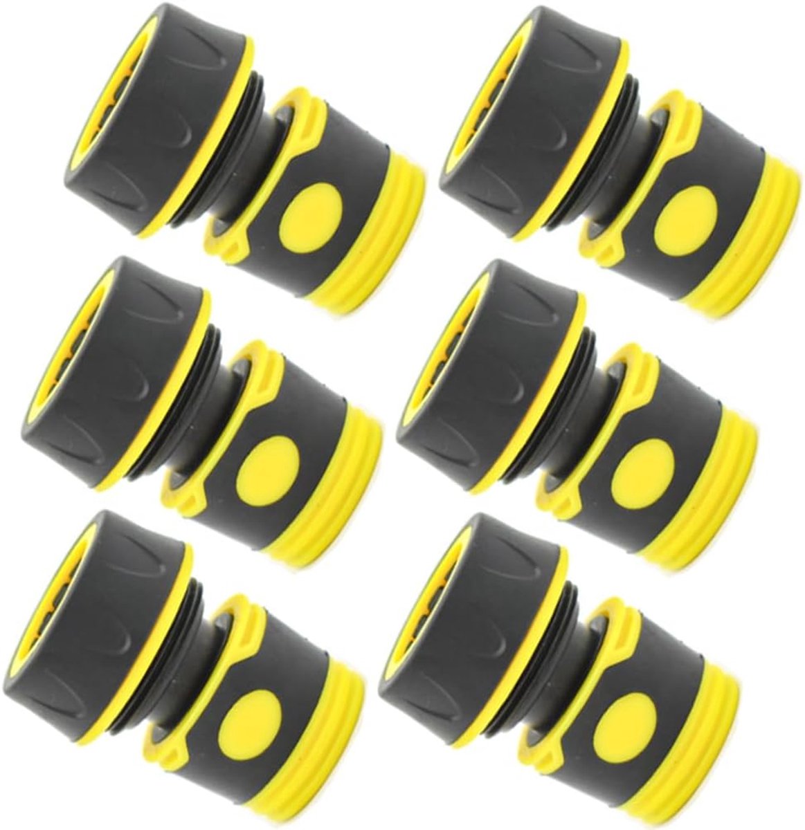 6 stuks tuinslangaansluiting slangkoppeling 3/4 inch, slangverbinder, tuinslang snelkoppeling, voor autowassen en slangverbinding