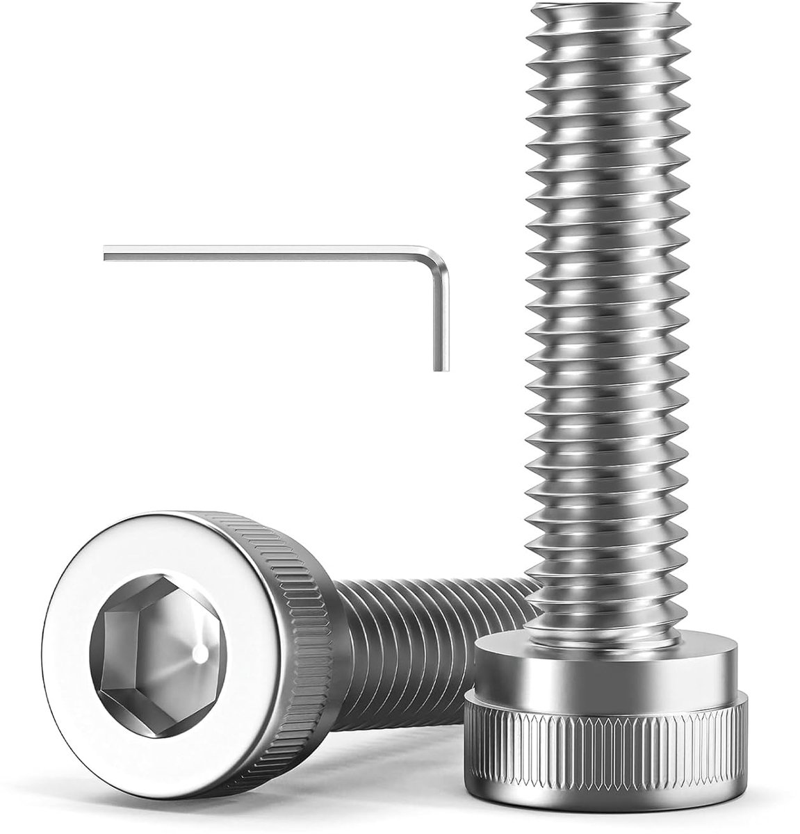 120 stuks M3 x 12 mm schroeven, cilinderschroeven met binnenzeskant, cilinderkopschroeven, roestvrij staal A2 V2A, volledige draad, roestvrij stalen schroeven met binnenzeskantsleutel