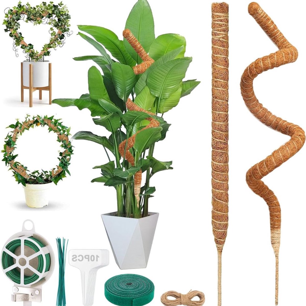 Zavio® Klimrek Planten - Plantensteunen voor Klimplanten - Wandrek voor Buiten - Bruin