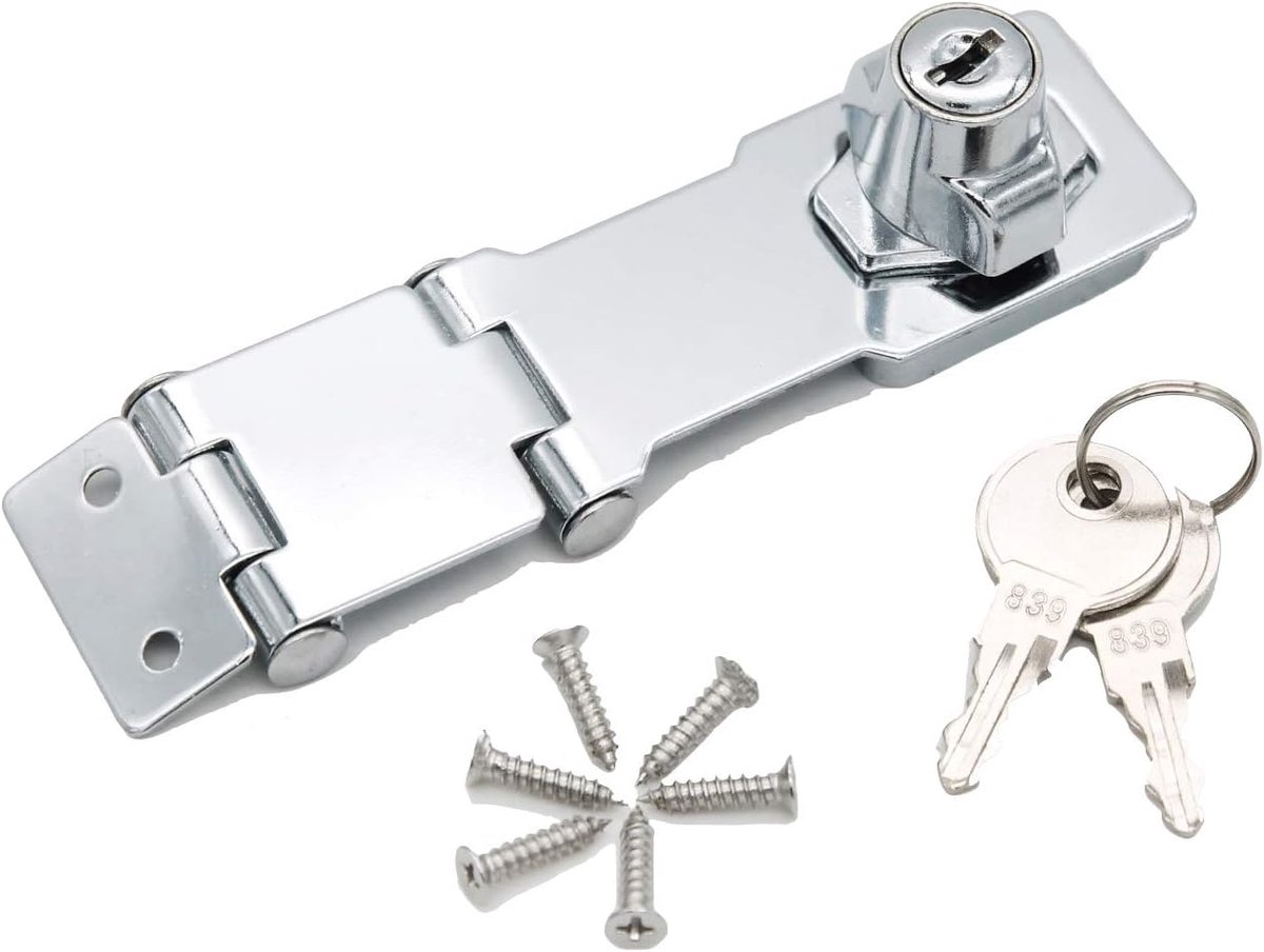 scharnier, veiligheidshangvergrendeling met zink bekleed, gehard stelen, verborgen scharnier, pen haspe Keyed Lock