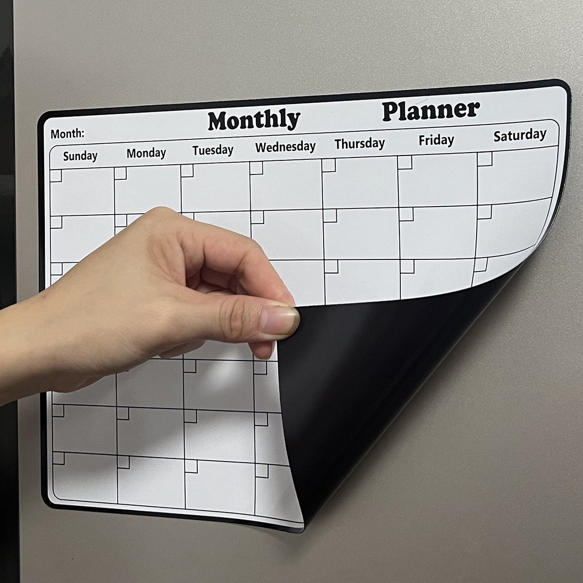 Magnetisch Maandplanner Whiteboard, Uitwisbare Maandelijkse Planner, Weekindeling Zondag Tot Zaterdag voor Koelkast en Kantoor 28*21cm — cadeau in Cadeau-ideeën - foto 2