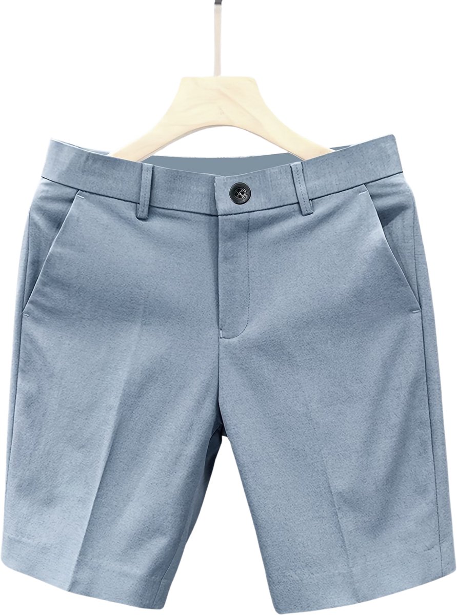 Currero Korte Broek Heren Golfbroek Spijkerbroek met Zakken Volwassenen Jongens Shorts Hemelsblauw