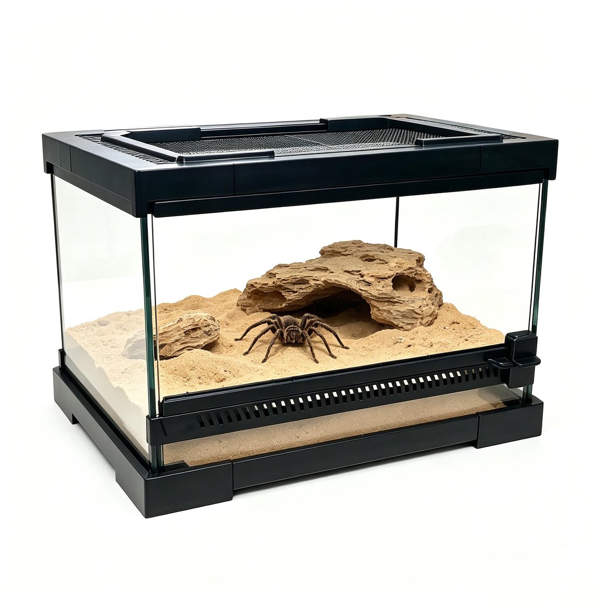 SnelShoppen - Reptielenglas Terrarium Tank Amfibieën Doos Habitat Behuizing Kooi voor Kikker, Spinnen, Bidsprinkhanen, Krekel, Tarantula, Heremietkree
