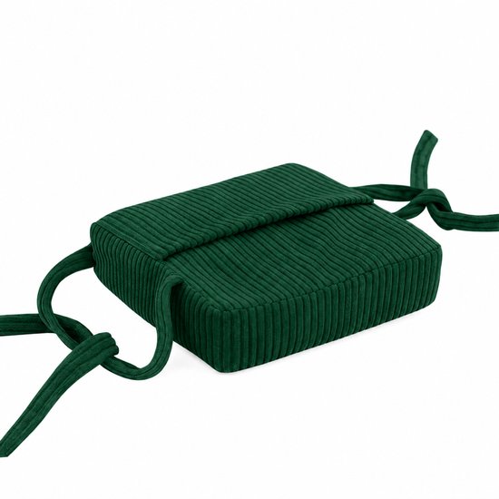 Flumi - Kinder Zitverhoger Kussen - Corduroy Stof - Afneembare Wasbare Hoes - 33x33x9 cm - Groen van Flumi — afbeelding 3