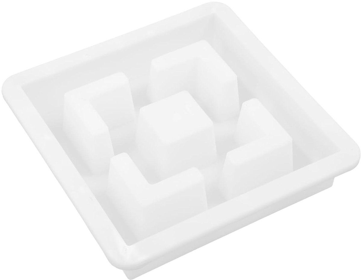 Betonnen Steen Mallen - Betonmal Siersteen - Tuin Decoratie Maken - Uniek Traliewerk Patroon - 35 x 35 cm - Wit