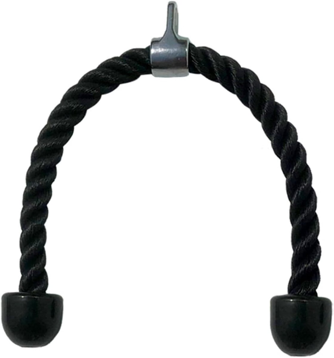 Verstelbare trekkoord voor triceps, biceps en rugtraining - Nylon sporttouw met antislip handgrepen voor thuis en in de sportschool